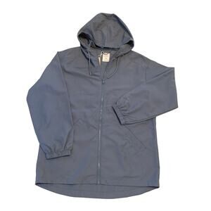 Primark Womens Jacket Size XS Dusty Blue Lightweight Water Resistant Zip Front